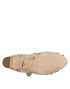 Dolce & Gabbana Gold Jacquard Crystal Mary Janes Pumps Shoes